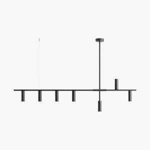 Trevo lampa wisząca 7-punktowa czarna 1104T1