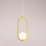 Riva lampa wisząca 1-punktowa żółta 1086G14