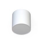 Biała lampa sufitowa Point Plexi M o cylindrycznym kształcie, zamontowana na suficie. Gładka, matowa powierzchnia, bez widocznych zdobień. Idealna do nowoczesnych wnętrz.