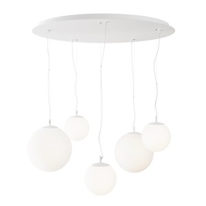 Basic form lampa wisząca 5-punktowa biała MOD321PL-05W1