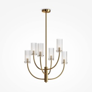 Arco lampa wisząca 6-punktowa mosiądz MOD223PL-06BS