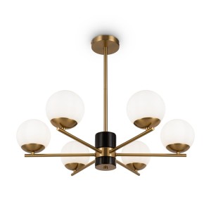 Marble lampa wisząca 6-punktowa mosiądz MOD187PL-06BS