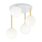 Dolce lampa sufitowa 4-punktowa biała/złota/opal 1261/4