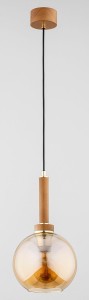 Balerina lampa wisząca 1-punktowa złota/drewno 61197