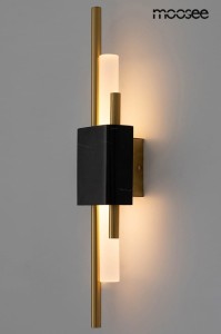 Evans LED kinkiet 2-punktowy czarny/złoty MSE010100358