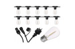 Girlanda ogrodowa 15 m czarna  + 15 żarówek LED E27 1W