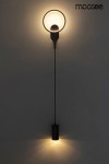 Kinkiet Como LED w kolorze czarnym z dwoma punktami świetlnymi. Górny element w formie okręgu z emitującym światłem diodowym, dolny cylindryczny z żarówką E27. Montowany na ścianie, elegancki design.