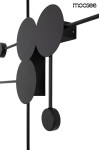 Kinkiet Shadow Multi LED w kolorze czarnym, z sześcioma okrągłymi elementami o różnych rozmiarach. Ujęcie z boku, z widoczną konstrukcją i detalami mocowania. Prosty design, idealny do nowoczesnych wnętrz.