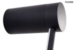 Czarny kinkiet Ombre 60 LED, jednopunktowy, z cylindryczną obudową i białym elementem mocującym. Ujęcie z boku, ukazujące matową powierzchnię oraz zaokrągloną górną część lampy. Prosty i nowoczesny design, idealny do różnych aranżacji wnętrz.