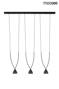 Atlas 3 LED lampa wisząca 3-punktowa czarna MSE010100280