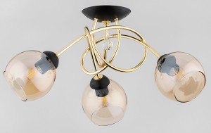 Modena Black lampa sufitowa 3-punktowa złota/czarna 62295