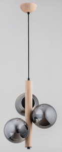Kanet Black lampa wisząca 3-punktowa czarna/grafit 62288