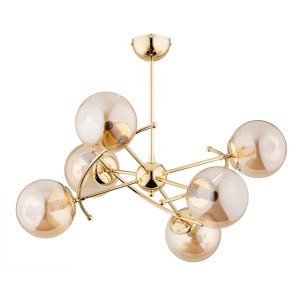 Kosmito lampa wisząca 6-punktowa złota 63164
