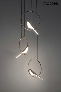 Bird Disc LED lampa wisząca 3-punktowa czarna/złota MSE010100294
