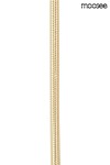 Lampa wisząca Globe 20 l, złota, 1-punktowa, z teksturowanym kablem w odcieniu beżowym. Zawieszona w pionie, minimalistyczny design. Tło białe, podkreślające elegancki wygląd lampy.