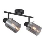 Sardo lampa sufitowa (spot) 2-punktowa czarna/dymiona SPL-5581-2-BK-SG