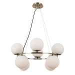 Larosa lampa wisząca 8-punktowa antyczny brąz/biała PND-33453-4-4-ABR