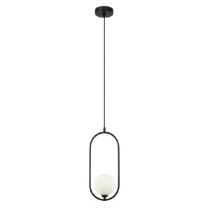 Lupus lampa wisząca 1-punktowa czarna/biała PND-3965-1-BK