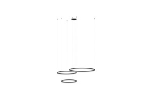 Halo 120+100+80 LED lampa wisząca (z pilotem) 3-punktowa czarna AZ5349