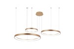 Agnes 38+58+78 LED lampa wisząca 3-punktowa złota AZ5026