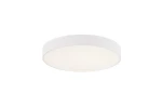 Plafon LED Marcello D60 w białej obudowie, okrągły, z możliwością regulacji temperatury barwowej 3000-6500K. Ujęcie frontalne, produkt zamontowany na suficie, gładka faktura, matowe wykończenie.
