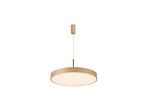 Lampa wisząca Marcello D40 w kolorze złotym, z okrągłym kloszem i pilotem. Zawieszona na cienkim przewodzie, o średnicy 40 cm, emituje światło o regulowanej temperaturze barwowej 3000-6500K. Prosty, elegancki design.