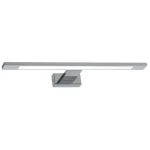 Kinkiet Shine LED IP44 w kolorze chromu, o długości 40 cm i mocy 7W, z prostokątnym, minimalistycznym designem. Montowany na ścianie, z jednolitą, białą diodą LED wbudowaną w metalową obudowę.