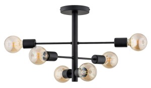 Brisk lampa sufitowa 6-punktowa czarna 63183