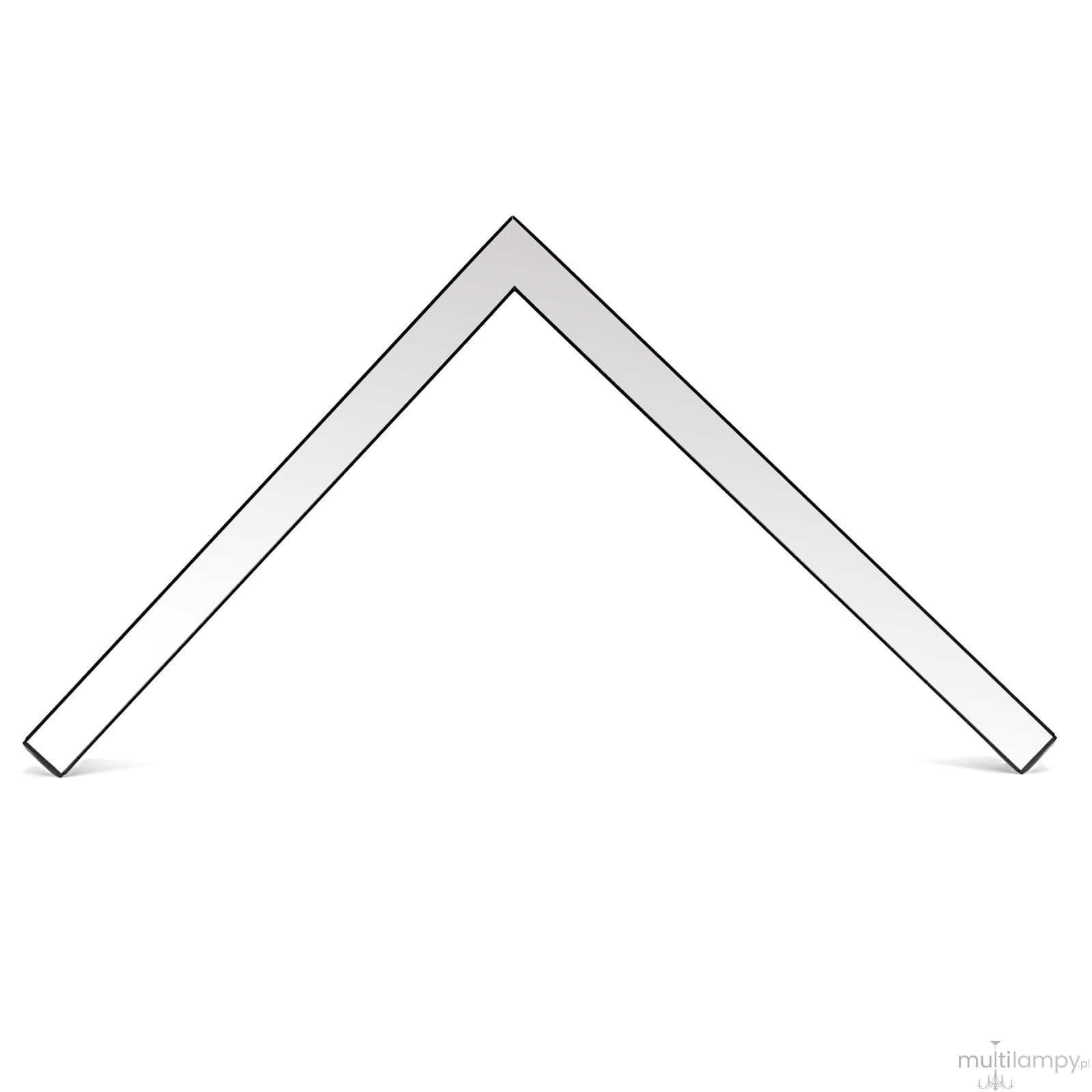 Lampa LED narożna do szyny magnetycznej, czarna, o mocy 24W i temperaturze barwowej 3000K. Ujęcie z boku, ukazujące kąt ułożenia oraz prostą, minimalistyczną formę. Idealna do oświetlenia przestrzeni w aranżacjach nowoczesnych.