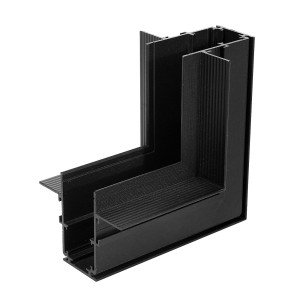 Łącznik kątowy sufit-ściana do szyn magnetycznych podtynkowych gips-karton/h9,5 czarny