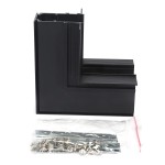 Łącznik kątowy sufit-ściana do szyn magnetycznych podtynkowych gips-karton czarny