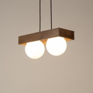 Bloom lampa wisząca 2-punktowa czarna/brązowa 33664