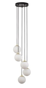 Piano lampa wisząca 5-punktowa czarna 33659