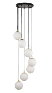 Piano lampa wisząca 7-punktowa czarna 33660