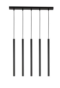 Sopel Prosty lampa wisząca 5-punktowa czarna 33615