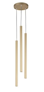 Sopel Koło lampa wisząca 3-punktowa złota 33624