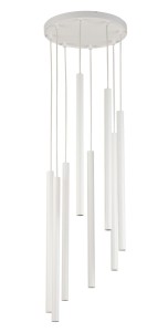 Sopel Koło lampa wisząca 8-punktowa biała 33629