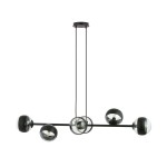 Rossi lampa wisząca 6-punktowa czarna/stripe 1229/6