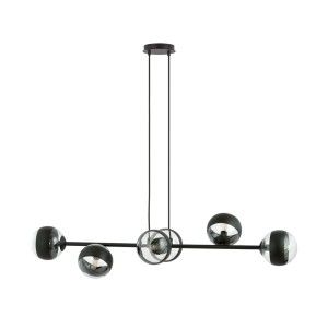 Rossi lampa wisząca 6-punktowa czarna/stripe 1229/6