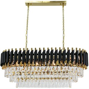 Toledo lampa wisząca 8xE27 złota/czarna 6260/8 TR BL