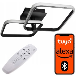 Duore lampa sufitowa z pilotem 2xLED/68W/bluetooth czarna