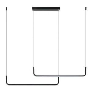 Malawi lampa wisząca 2xLED/20W czarna LP-1015/2P