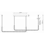 Lampa wisząca Malawi 2xLED/40W w kolorze czarnym, o wymiarach 42 cm szerokości i 7 cm wysokości, z regulowaną długością zawieszenia do 180 cm, z prostym, nowoczesnym designem.