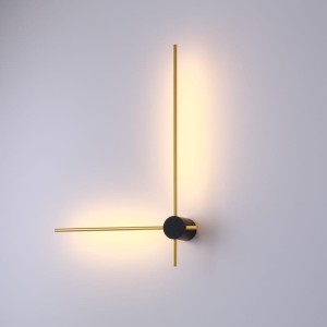 Wand 469 kinkiet 2xLED 12W czarny/złoty