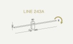 Kinkiet LED Line 243A o mocy 10W w kolorze czarnym. Prosty, prostokątny kształt, montowany na ścianie. Wymiary: długość 900 mm, wysokość 160 mm, głębokość 16 mm. Możliwość regulacji kąta nachylenia do 60 stopni.