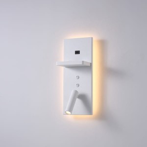 Hotels 417H kinkiet 2xLED 7W z portem USB i ładowarką indukcyjną biały