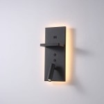 Hotels 417H kinkiet 2xLED 7W z portem USB i ładowarką indukcyjną czarny