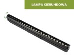 Lampa LED liniowa kierunkowa do szyny magnetycznej SLIM 24W/4000K czarna