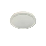 Plafon Vegas D30 LED w kolorze białym, okrągły, z matowym kloszem, montowany sufitowo. Produkt widoczny z góry, na jednolitym tle. Wymiary: średnica około 30 cm, moc 18W.