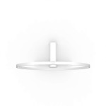 Kinkiet LED Mirror D60 w kolorze białym, o okrągłej formie z płaskim kloszem, montowany na ścianie. Posiada centralny element świetlny, z możliwością regulacji temperatury barwowej (CCT). Wodoodporny (IP44), idealny do łazienek.